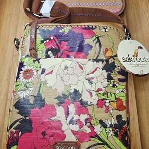 Sakroots Vibrant Floral Crossbody Bag